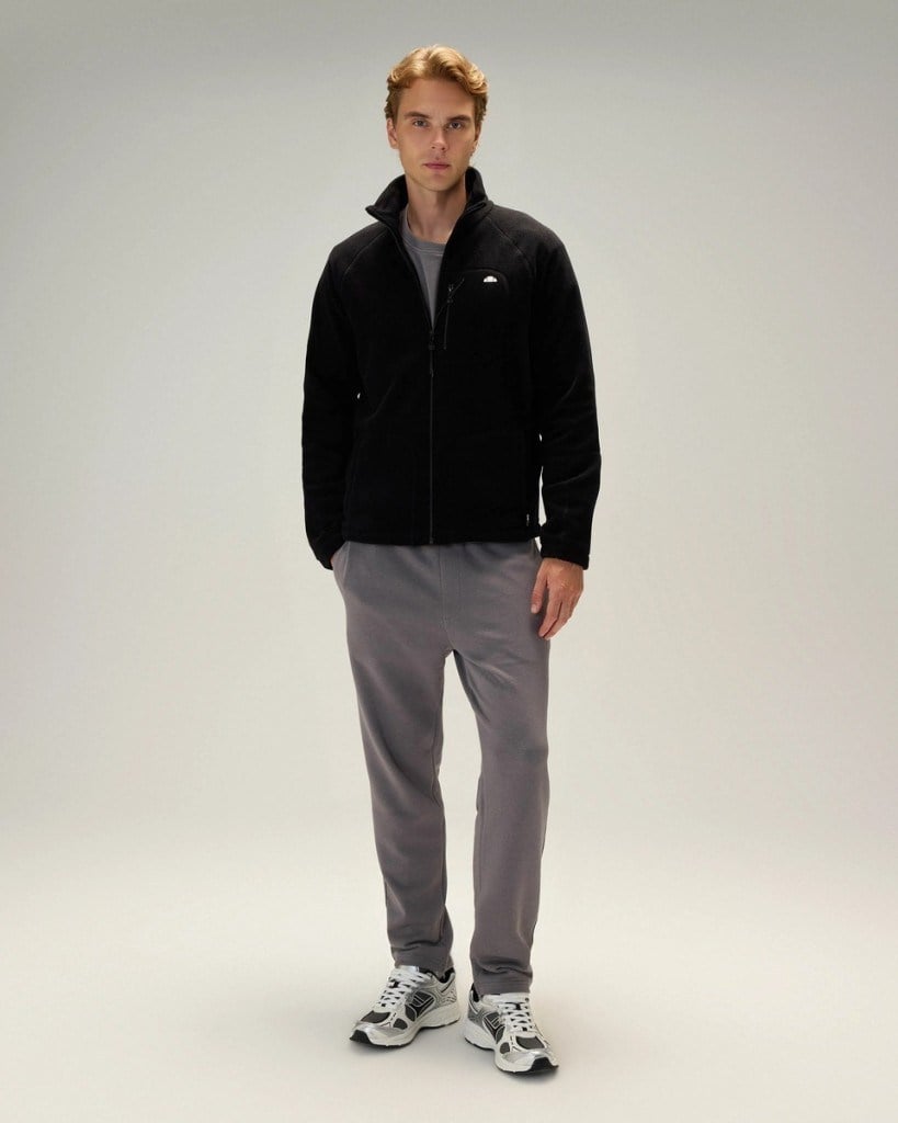 Ellesse 6WM1024-BK Erkek Fermuarlı Polar Ceket Siyah