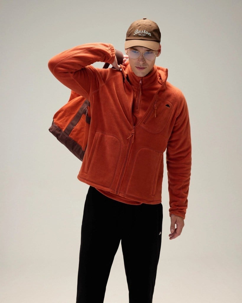 Ellesse 6WM1024-BR Erkek Fermuarlı Polar Ceket Kiremit