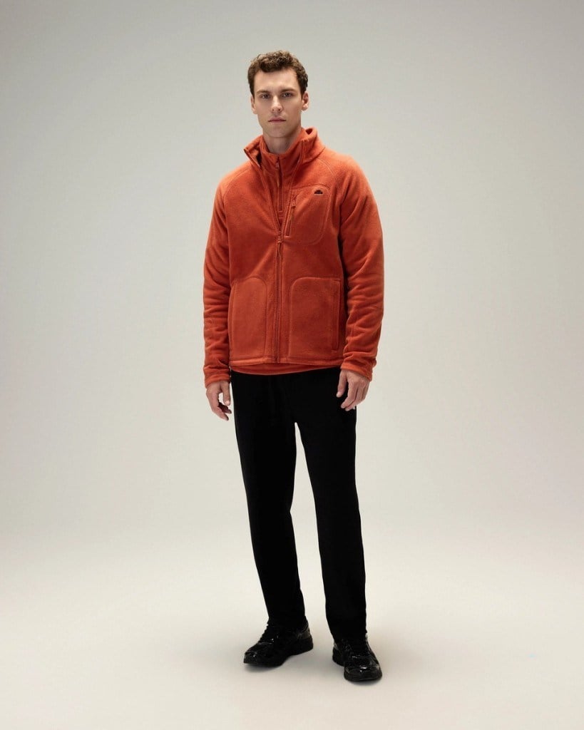 Ellesse 6WM1024-BR Erkek Fermuarlı Polar Ceket Kiremit