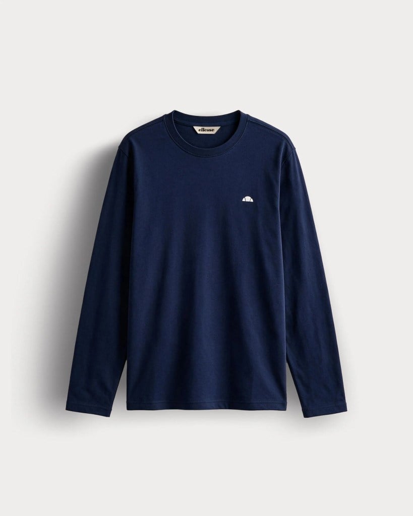 Ellesse 6WM5066-NV Erkek Uzun Kollu Tişört Lacivert