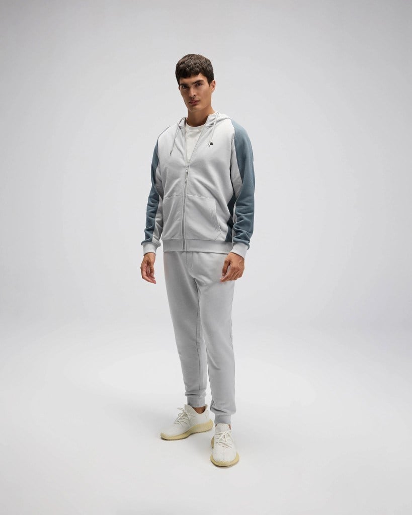 Ellesse EM560 Erkek Gri Fermuarlı Kapüşonlu Gri Sweat