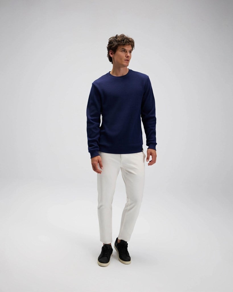 Ellesse EM615-NV Erkek Lacivert Pamuklu Kazak