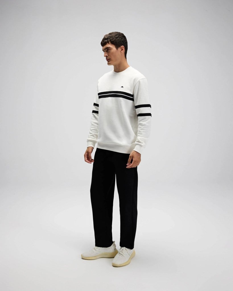 Ellesse EM618 Erkek Beyaz Sweat
