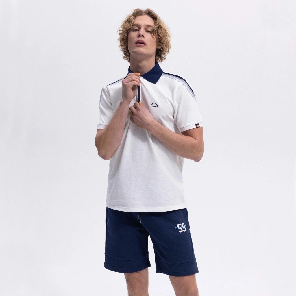 Ellesse Erkek Polo Yaka Kırık Beyaz Tişört - EM169-1-OF