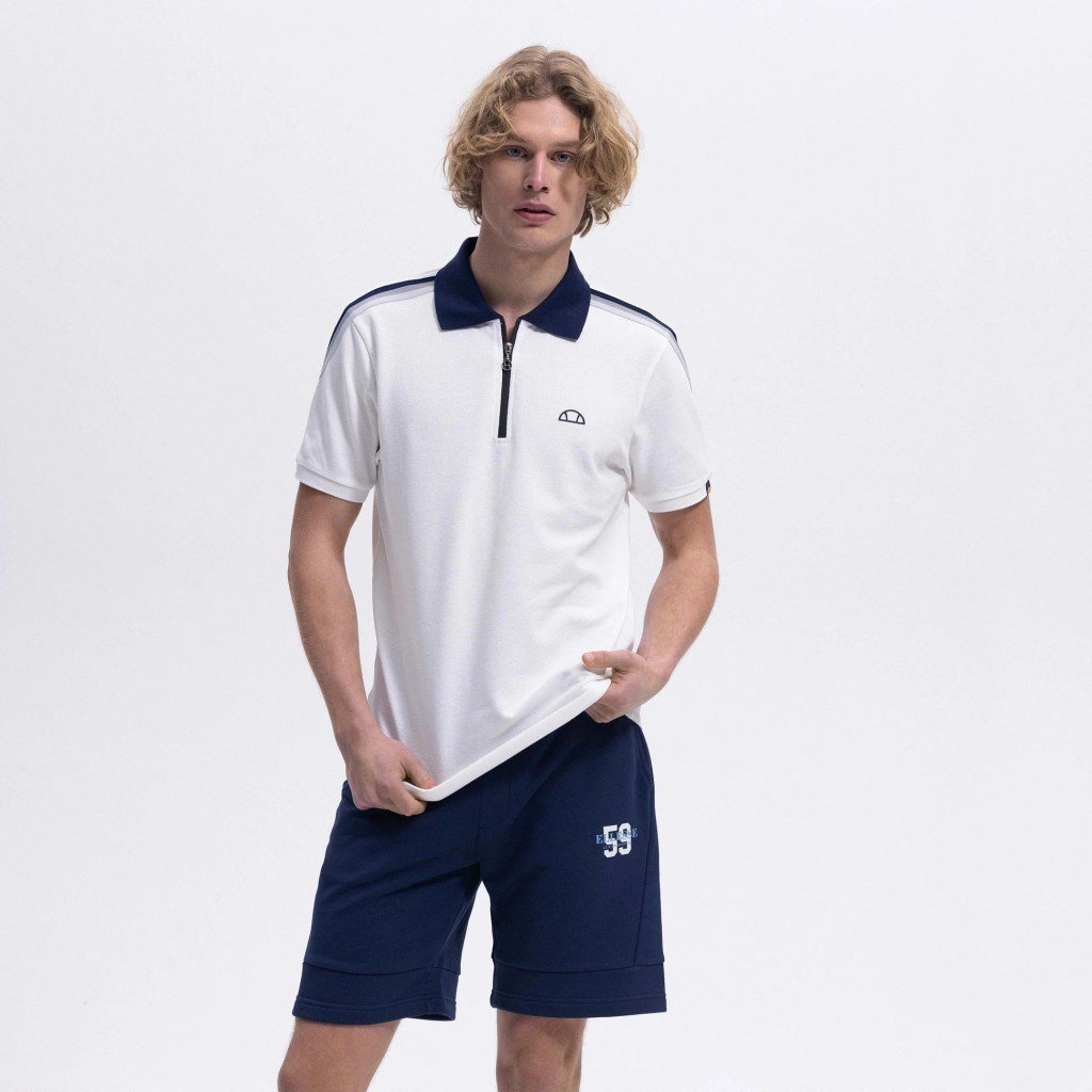 Ellesse Erkek Polo Yaka Kırık Beyaz Tişört - EM169-1-OF