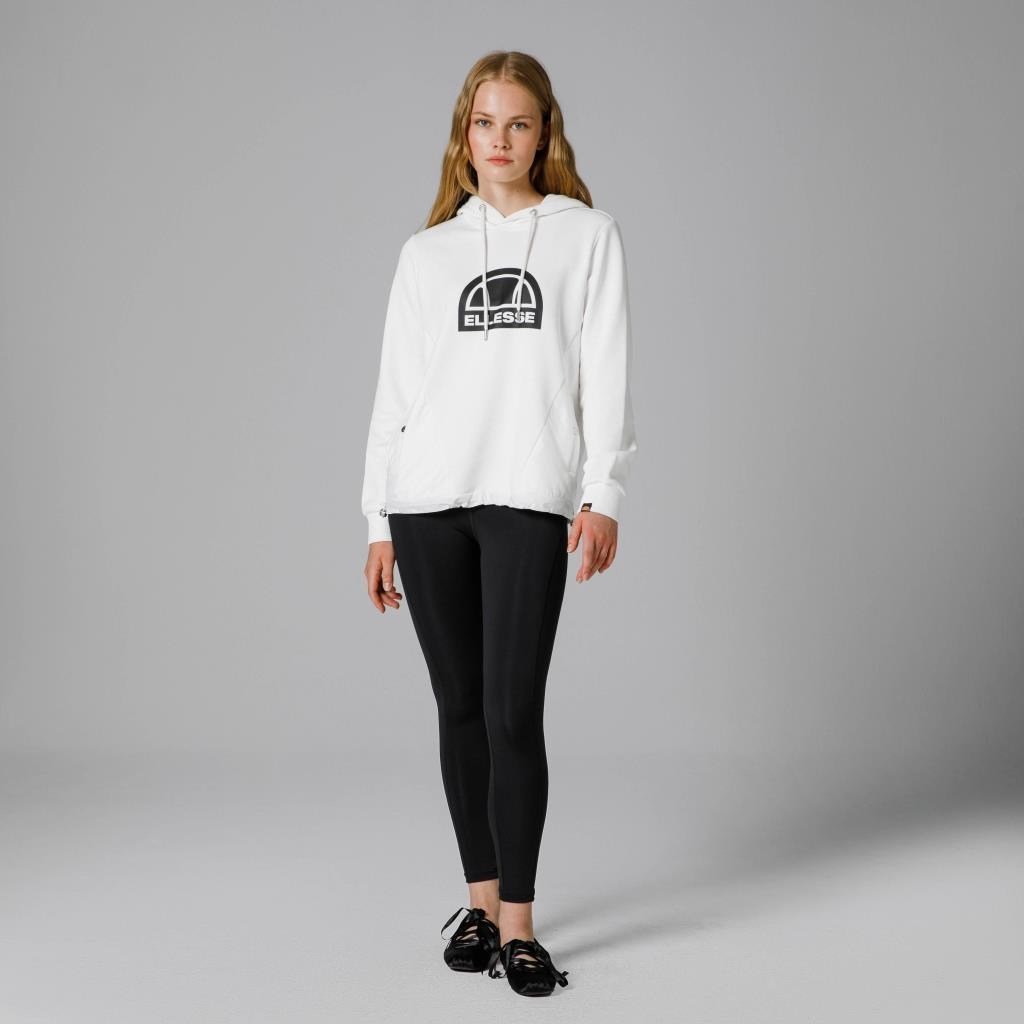 Ellesse Kapüşonlu Kadın Beyaz Sweat EF201