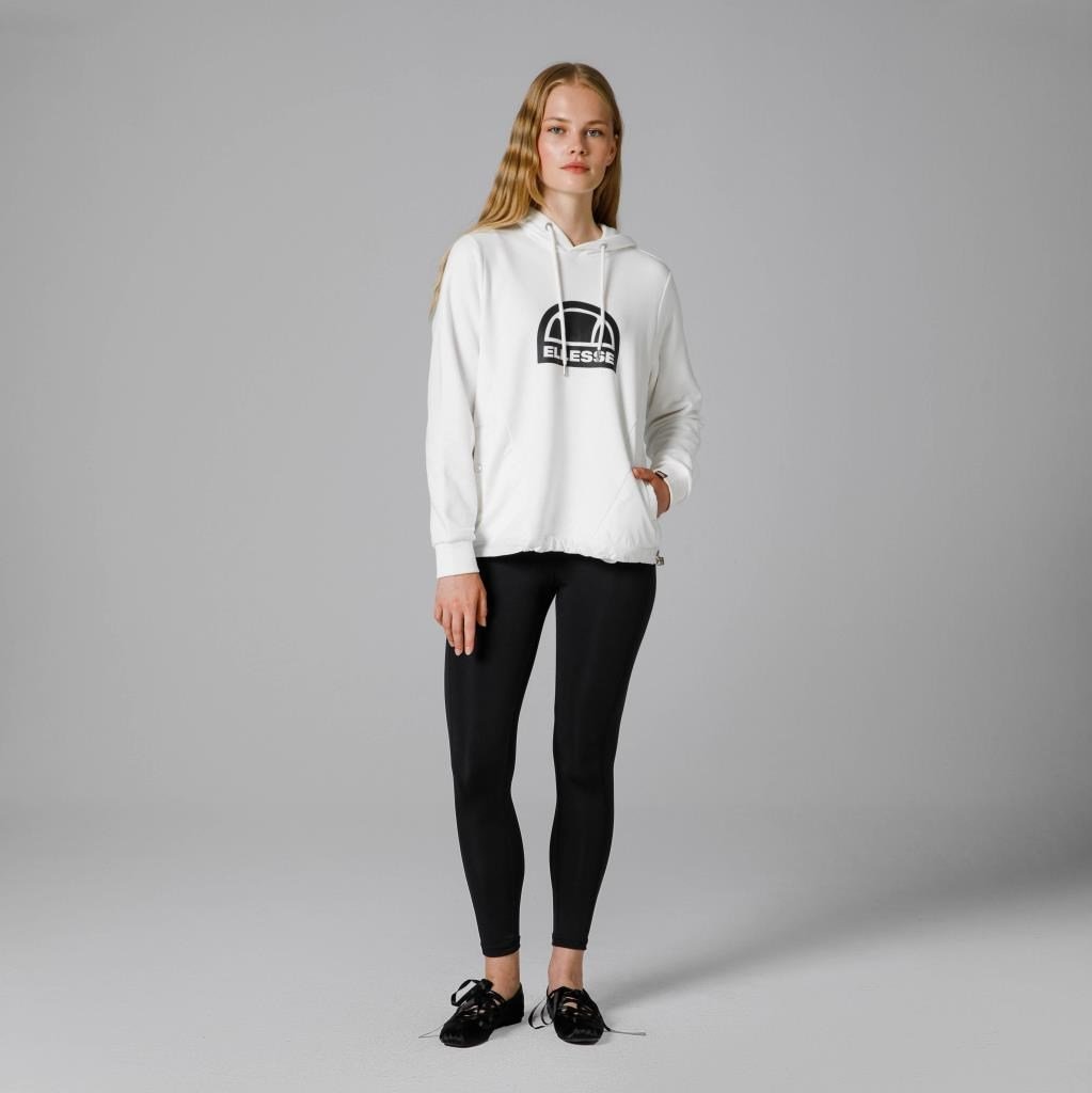 Ellesse Kapüşonlu Kadın Beyaz Sweat EF201
