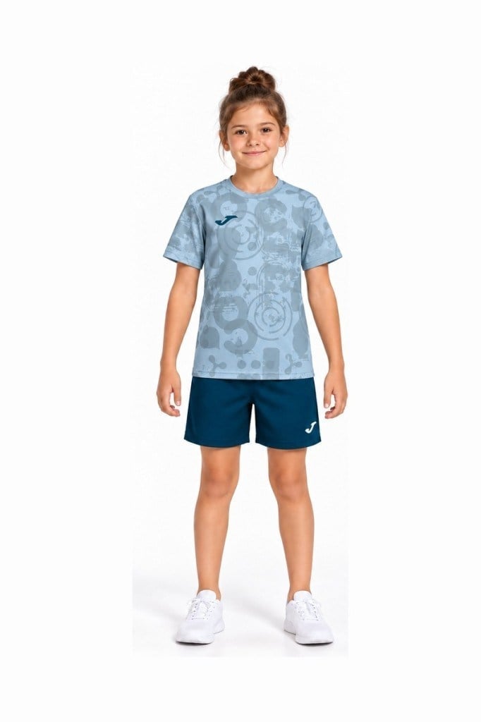 Joma 500934.384 Çocuk Tişört Şort Takımı Mavi