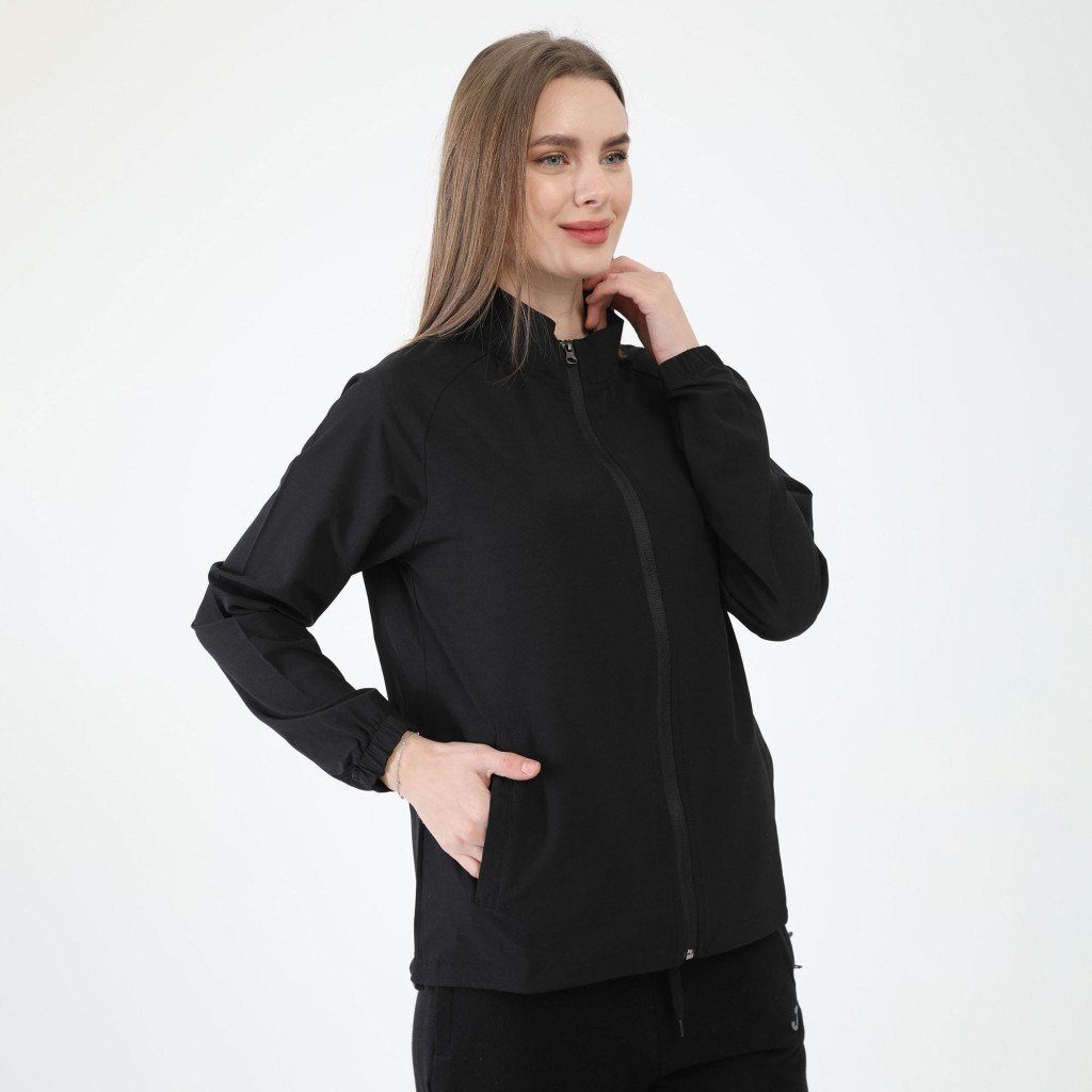 Joma 6231301 Kadın Önden Fermuarlı Siyah Sweat