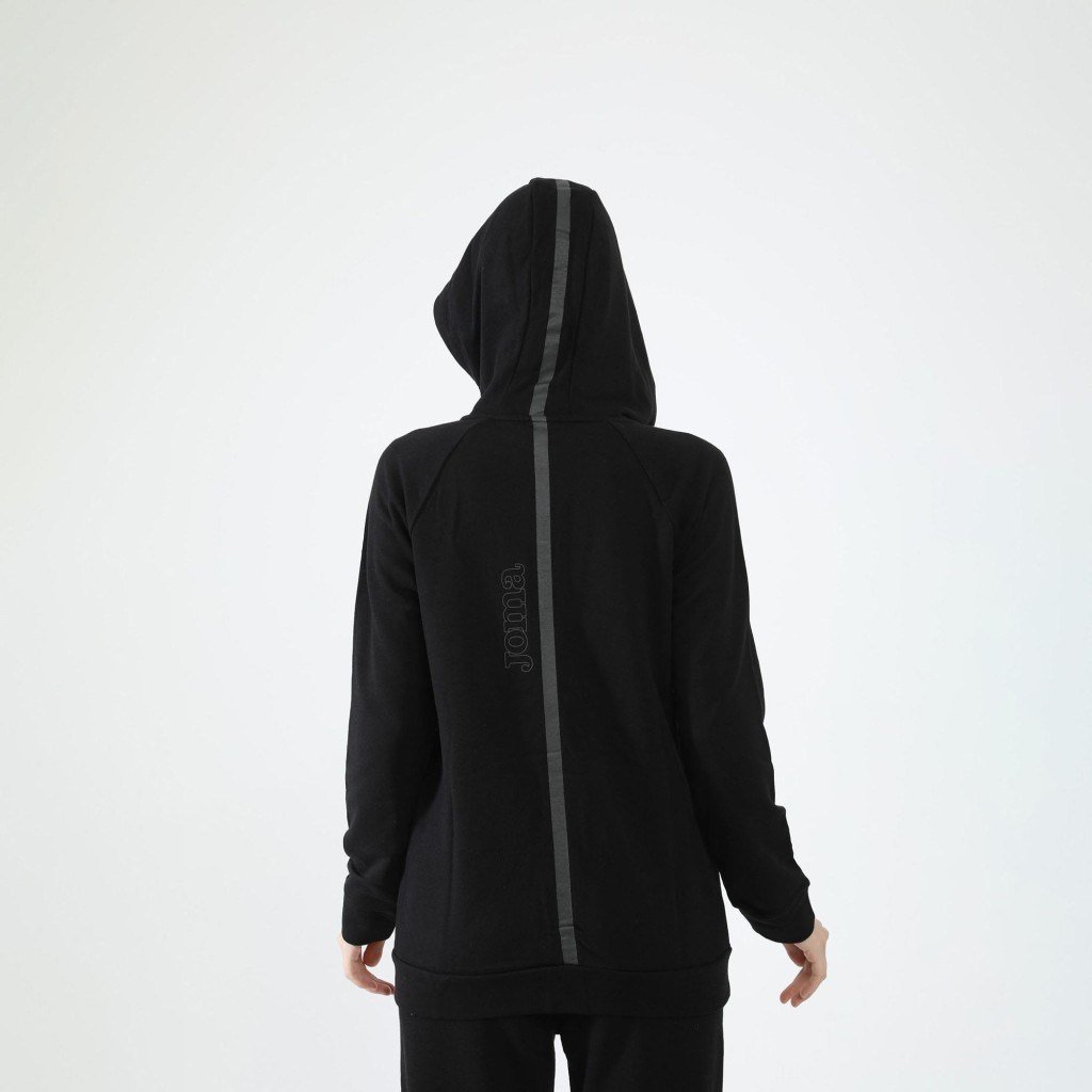 Joma 6231305-Siyah Kadın Önden Fermuarlı Sweat