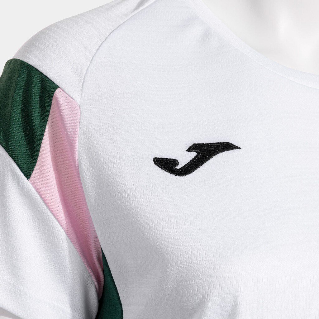 Joma Montreal Kadın Sıfır Yaka Beyaz Yeşil Spor Tişört 902518.213