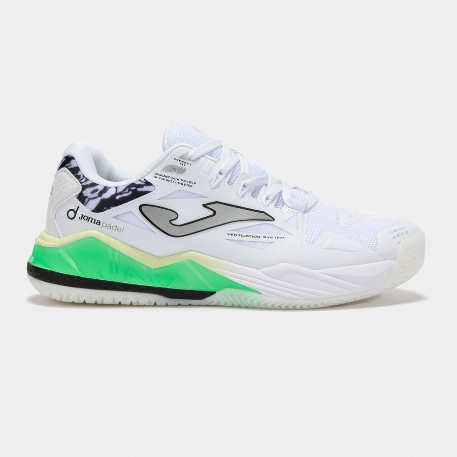 Joma SPIN 2502 Erkek Beyaz Siyah Tenis/Padel Ayakkabısı