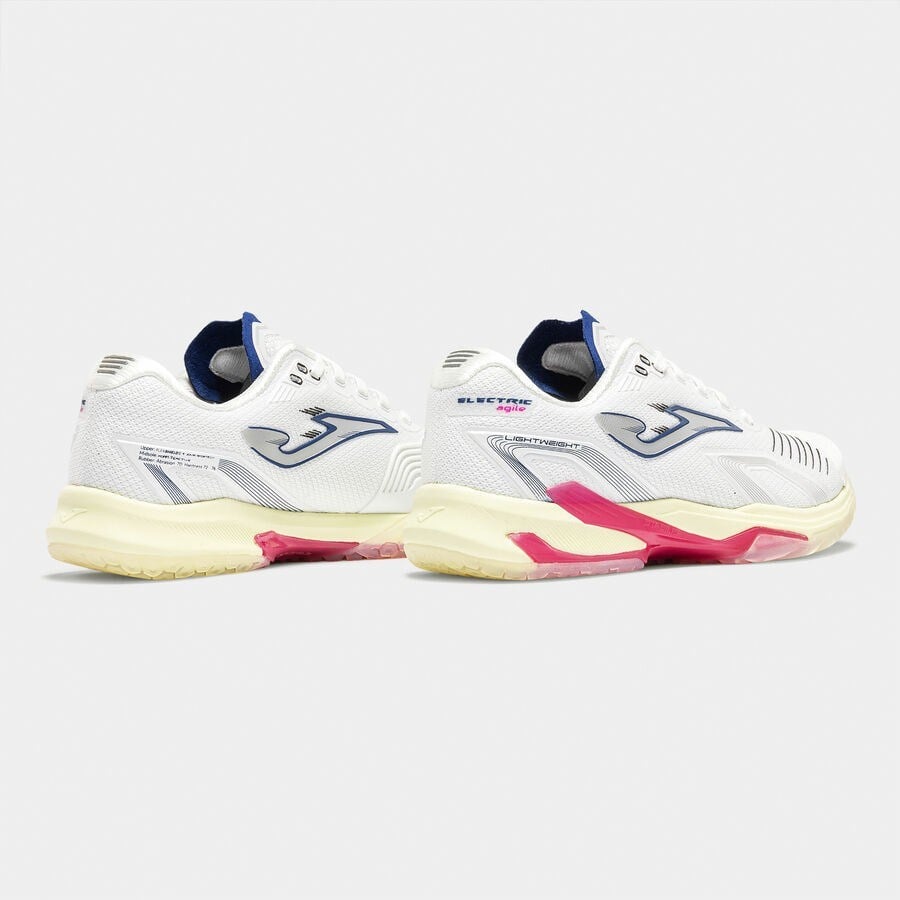 Joma TECLS2602AC Electric Lady Sert & Toprak Kort Kadın Tenis Ayakkabısı - Beyaz/Pembe