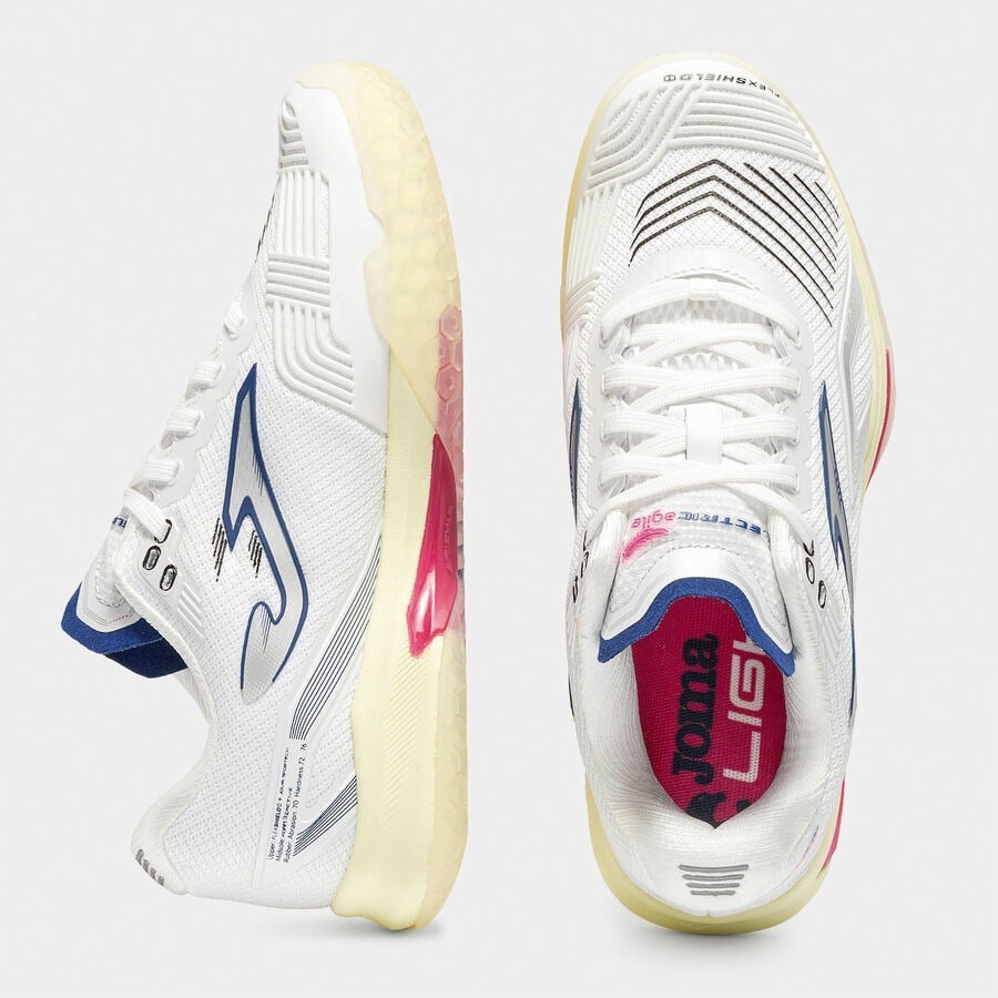 Joma TECLS2602AC Electric Lady Sert & Toprak Kort Kadın Tenis Ayakkabısı - Beyaz/Pembe
