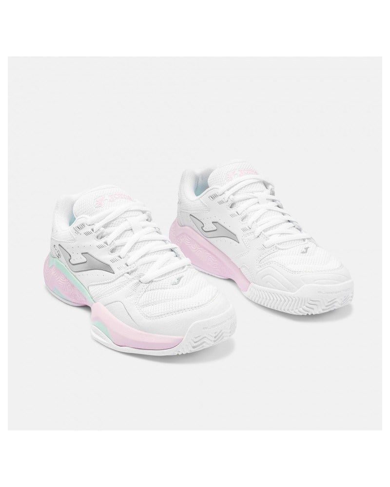 Joma TM10LS2632C Master 1000 Kadın Toprak Kort Tenis & Padel Ayakkabısı Beyaz Pembe