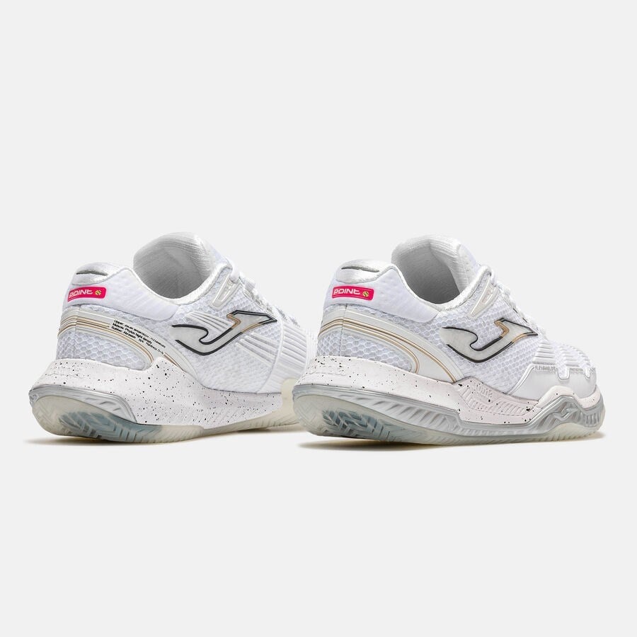 Joma TPOILS2602AC Point Lady Sert & Toprak Kort Kadın Tenis Ayakkabısı - Beyaz/Altın