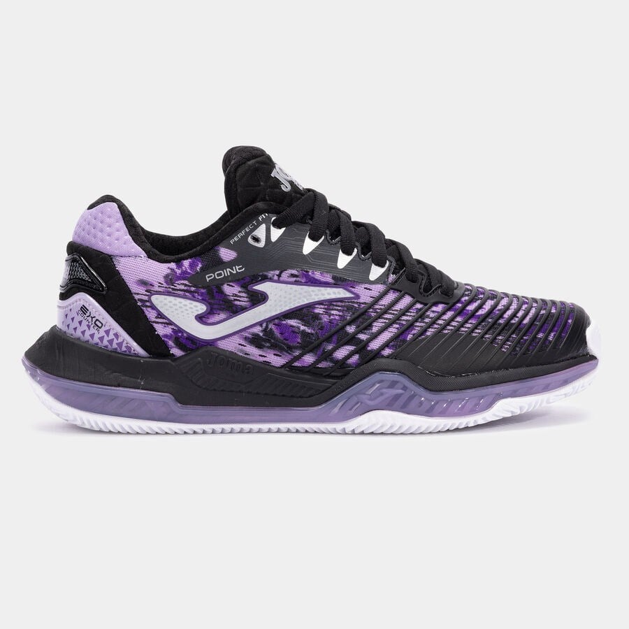 Joma TPOILW2501C Point Kadın Tenis Ayakkabısı - Siyah/Mor