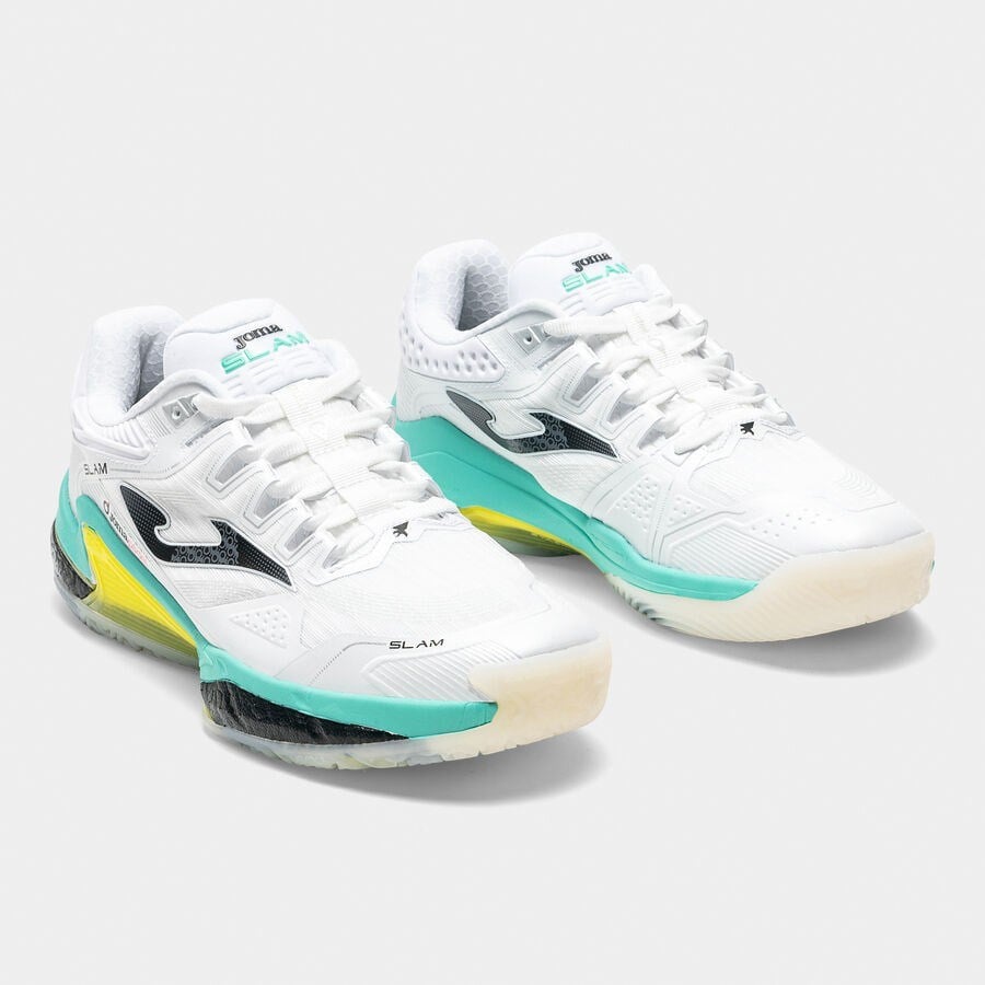 Joma TSLAMS2632OM Slam Erkek Padel Ayakkabısı - Beyaz/Sarı