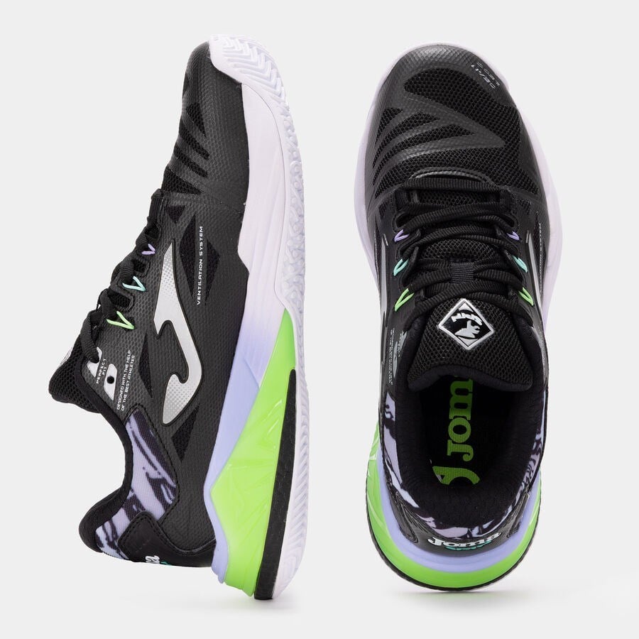 Joma TSPILS2601OM Spin Kadın Padel Ayakkabısı - Siyah/Lime