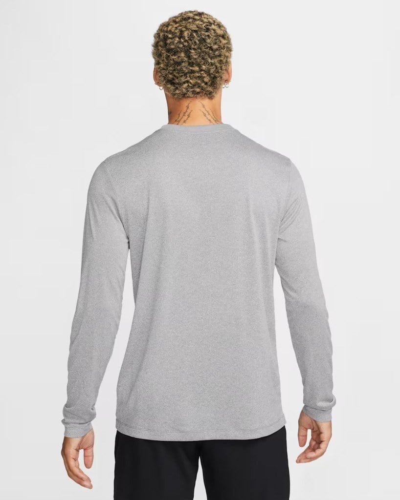 Nike Dri-FIT Legend DX0993-063 Erkek Uzun Kollu Tişört - Tumbled Grey