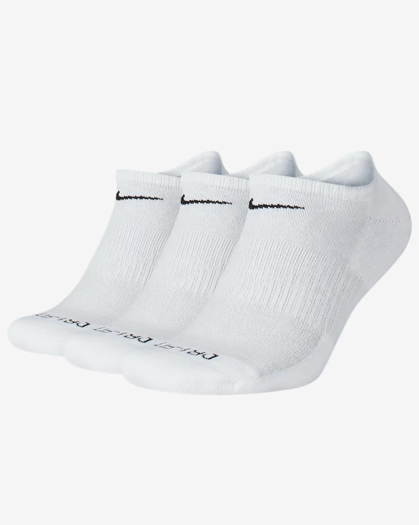 Nike Everyday Plus Cushion SX6889-100 Antrenman No-Show Çorapları (3 Çift)