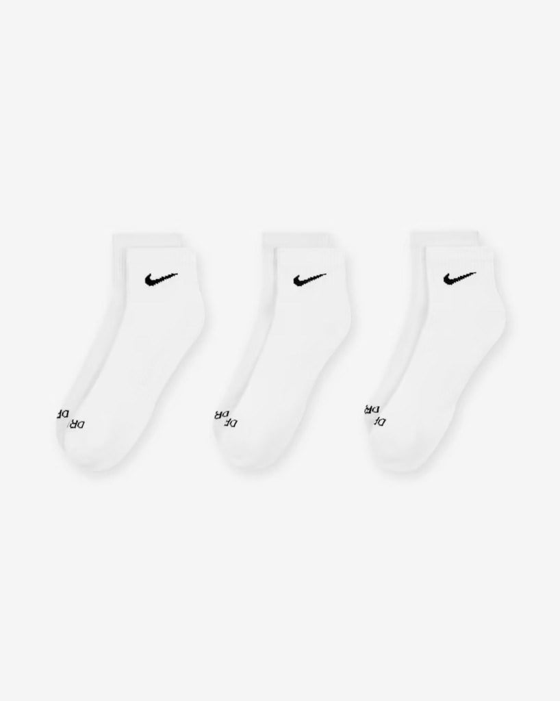 Nike Everyday Plus Destekli Antrenman Bilek Çorapları (3 Çift) Beyaz SX6890-100