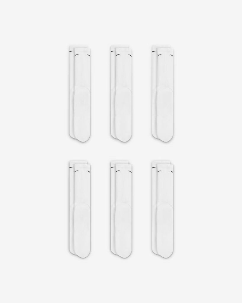 Nike Everyday Plus Destekli Antrenman Crew Çorapları (6 Çift) Beyaz SX6897-100
