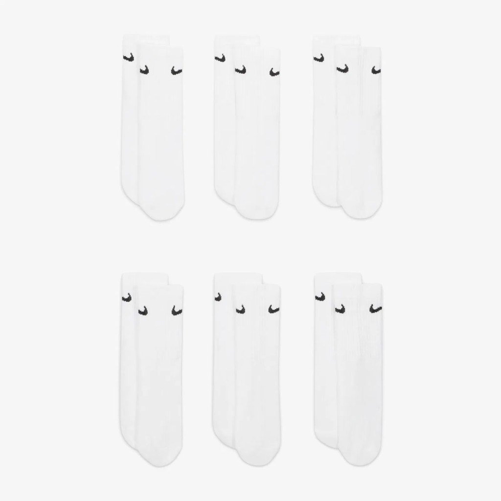 Nike Everyday SX6910-100 Çocuk Yastıklı Crew Çorapları (6 Çift)