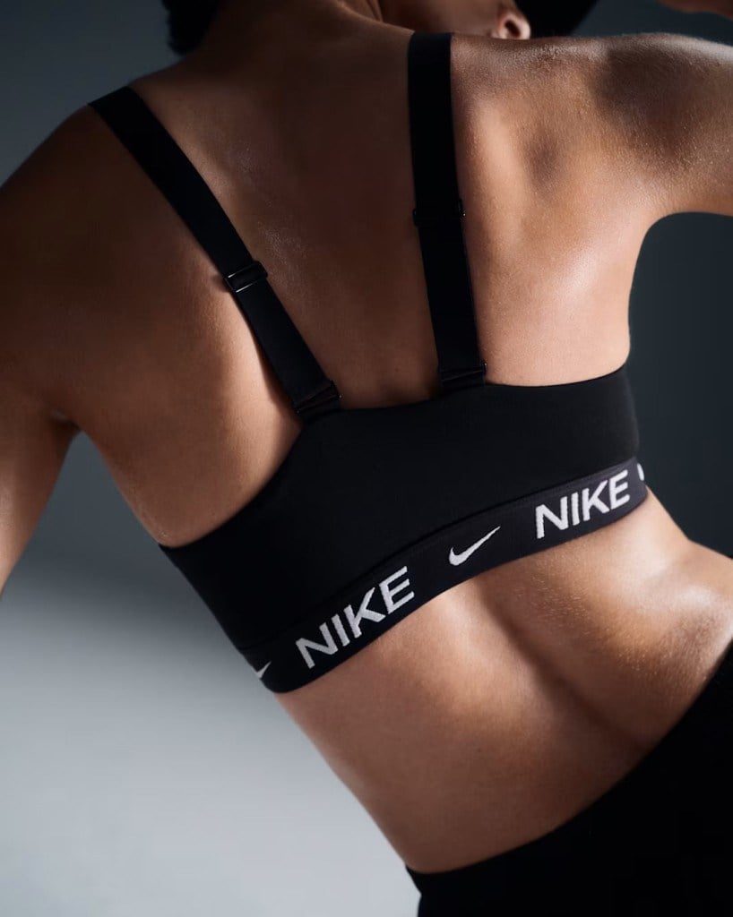 Nike FD1065-011 Indy Orta Destekli Pedli Ayarlanabilir Kadın Spor Sütyeni - Siyah
