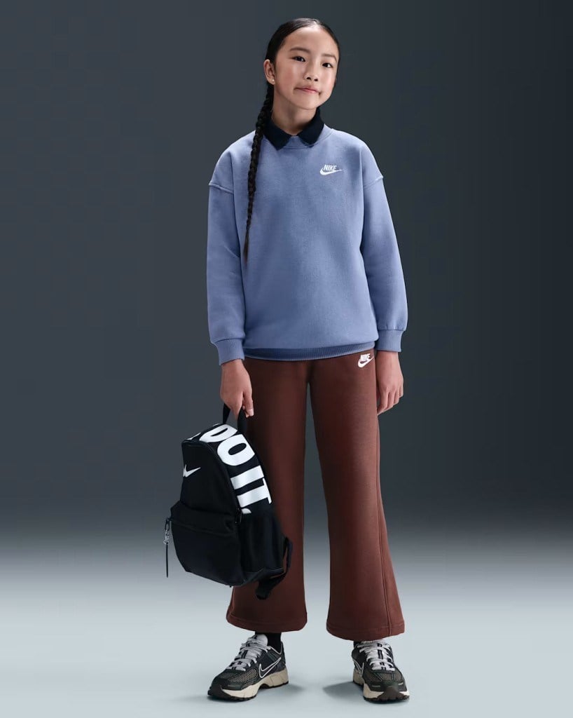 Nike FD2923-499 Sportswear Club Fleece Büyük Çocuk Bol Kesimli Sweatshirt - Lila