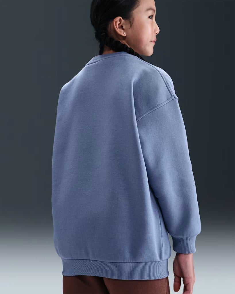 Nike FD2923-499 Sportswear Club Fleece Büyük Çocuk Bol Kesimli Sweatshirt - Lila