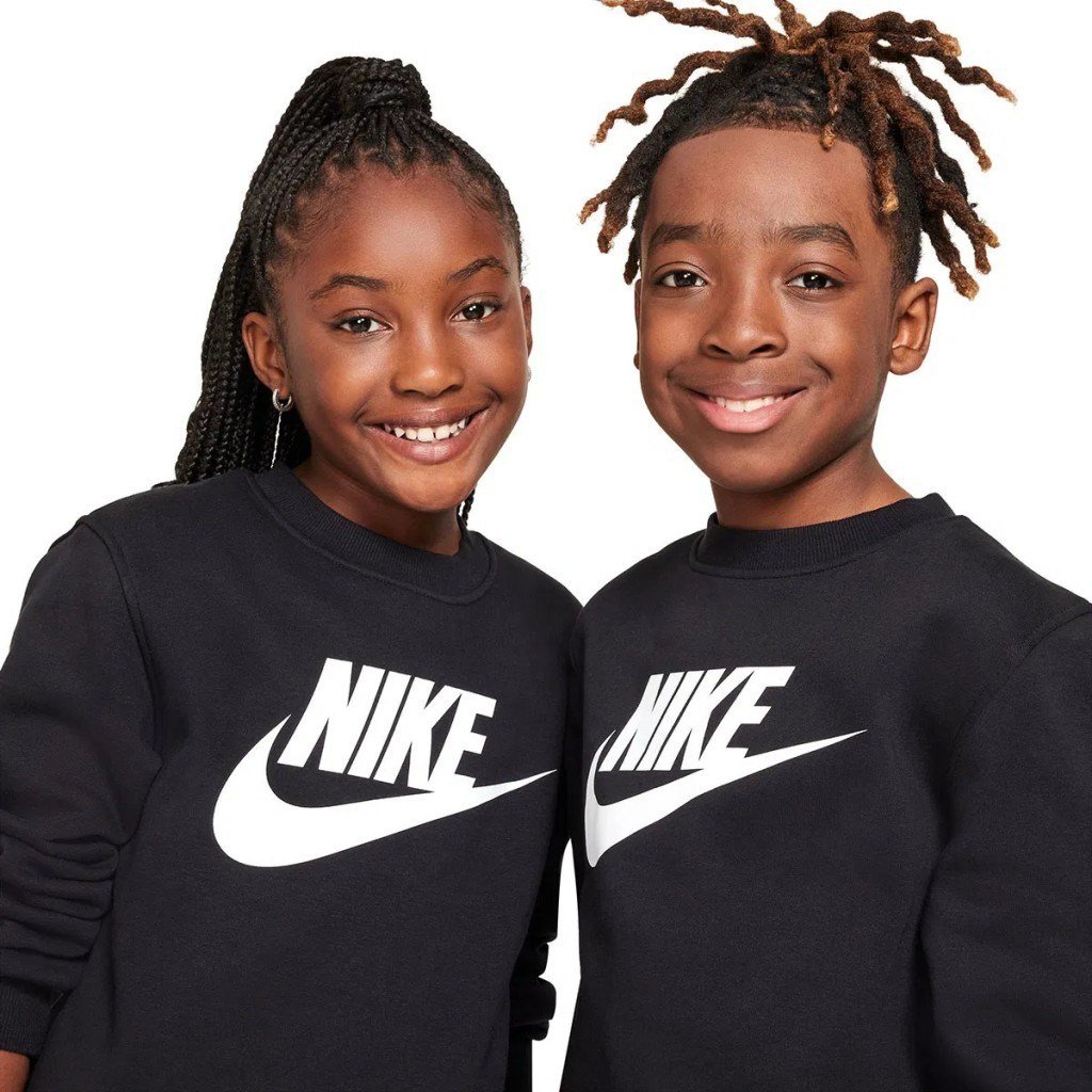 Nike FD2992-010 Sportswear Club Fleece Genç Çocuk Sweatshirt'ü - Siyah