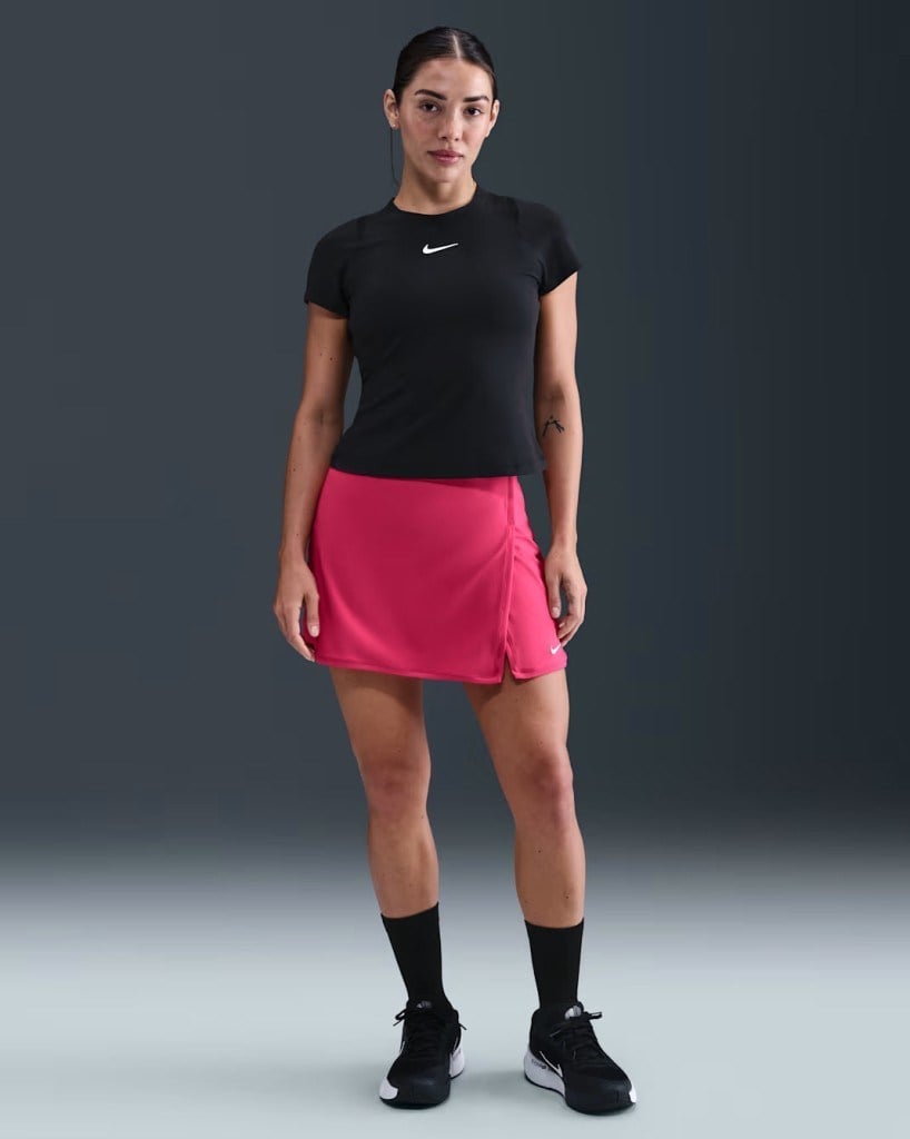 Nike FD5574-666 Victory Dri-FIT Düz Kadın Tenis Eteği - Pembe