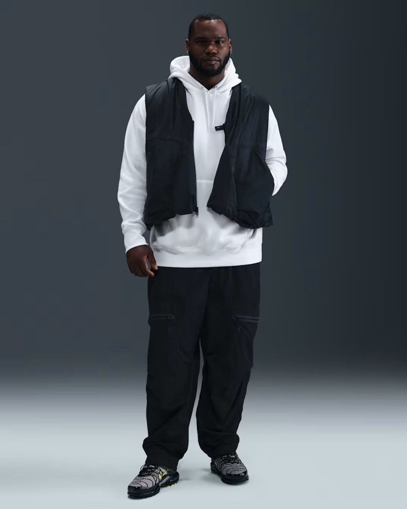 Nike FN3859-100 Club Fleece Erkek Kapüşonlu Sweatshirt - Beyaz