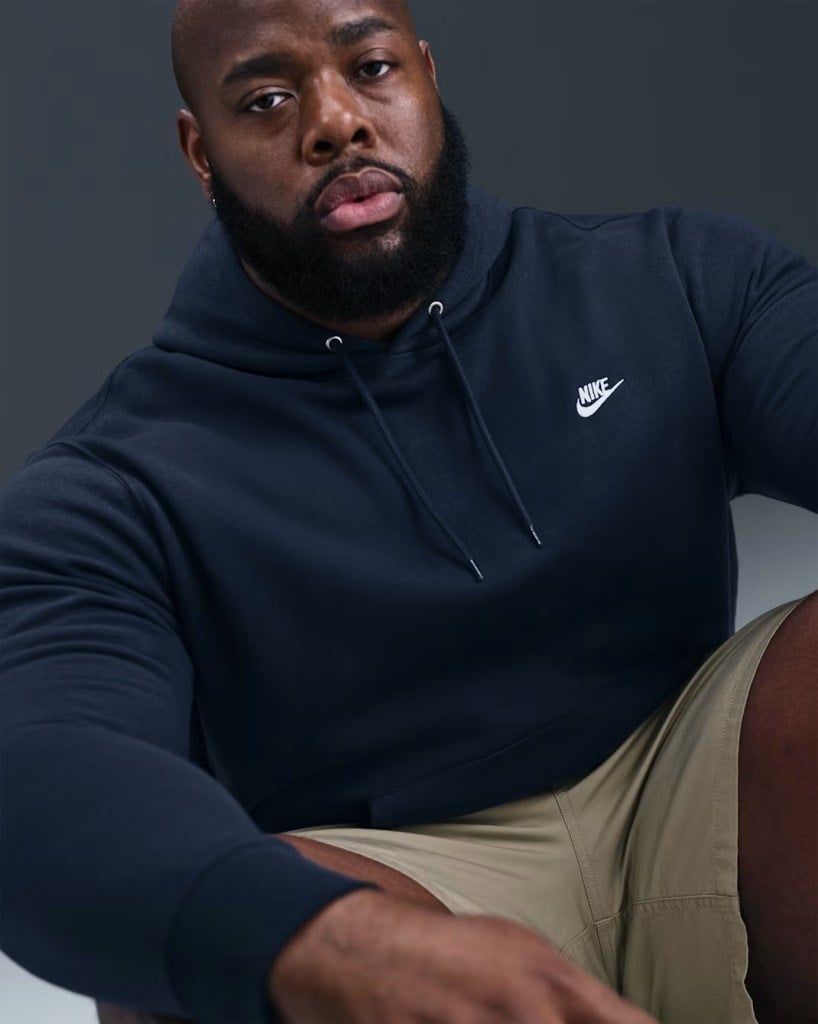 Nike FN3859-451 Club Fleece Erkek Kapüşonlu Sweatshirt - Lacivert