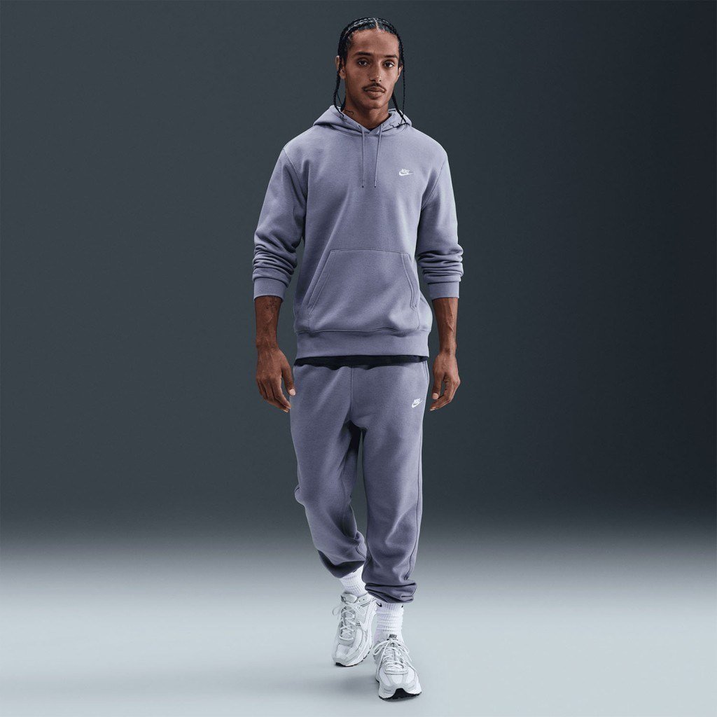 Nike FN3859-499 Club Fleece Erkek Kapüşonlu Sweatshirt - Lila