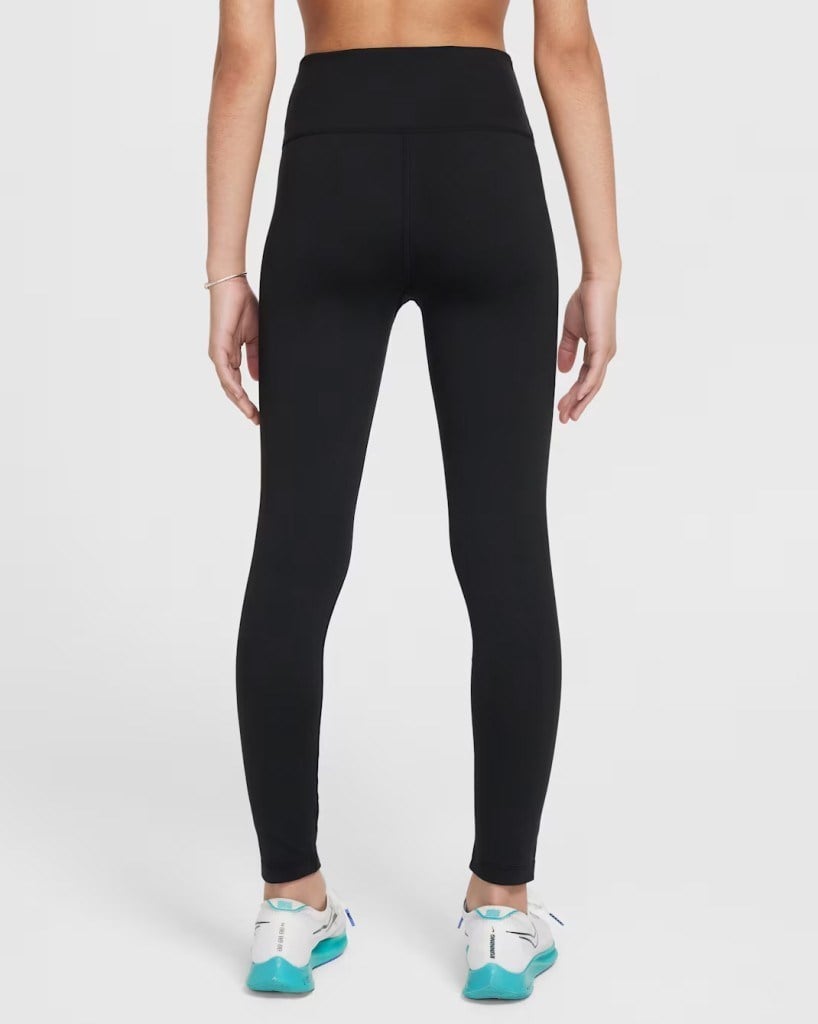 Nike FZ5605-010 One Dri-FIT Yüksek Belli Genç Çocuk (Kız) Taytı - Siyah
