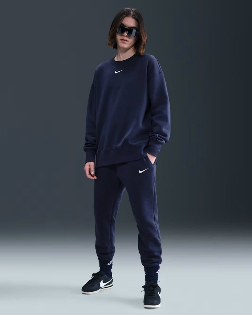 Nike FZ7626-410 Sportswear Phoenix Fleece Normal Belli Kadın Eşofman Altı - Lacivert