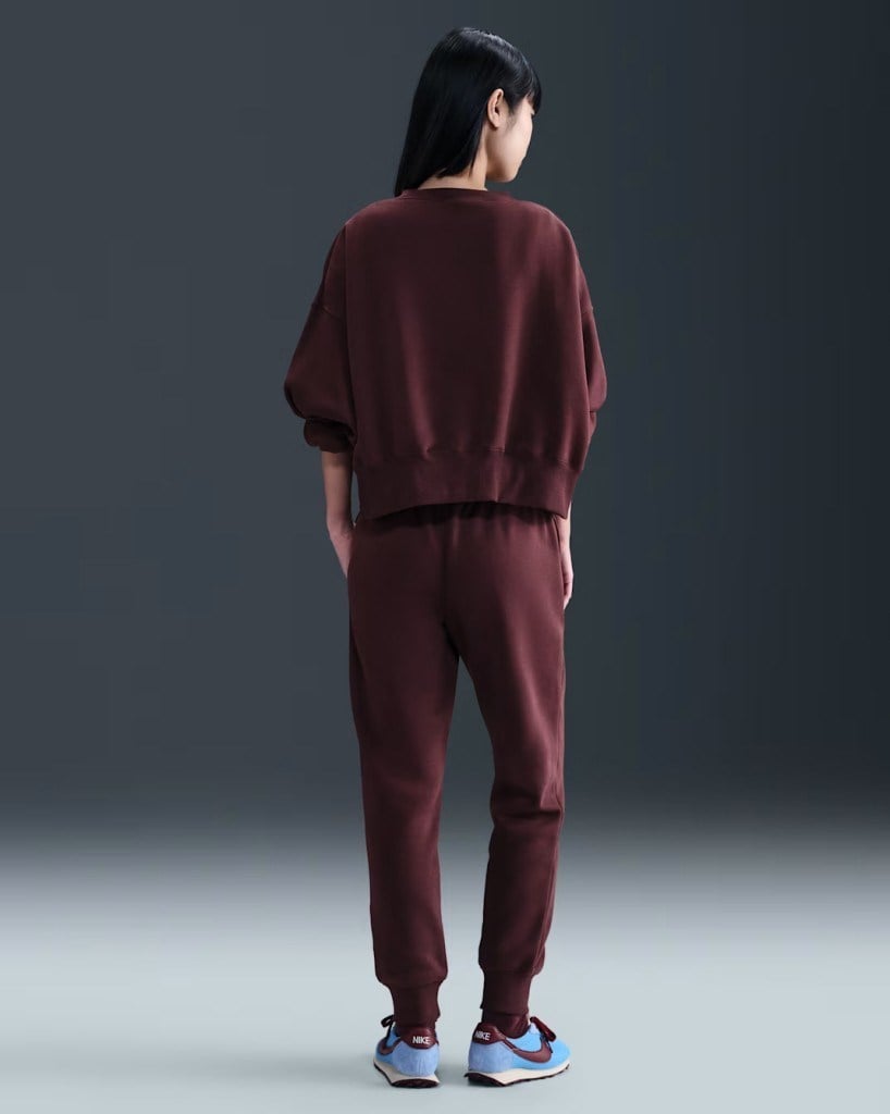 Nike FZ7626-652 Sportswear Phoenix Fleece Normal Belli Kadın Eşofman Altı - Bordo
