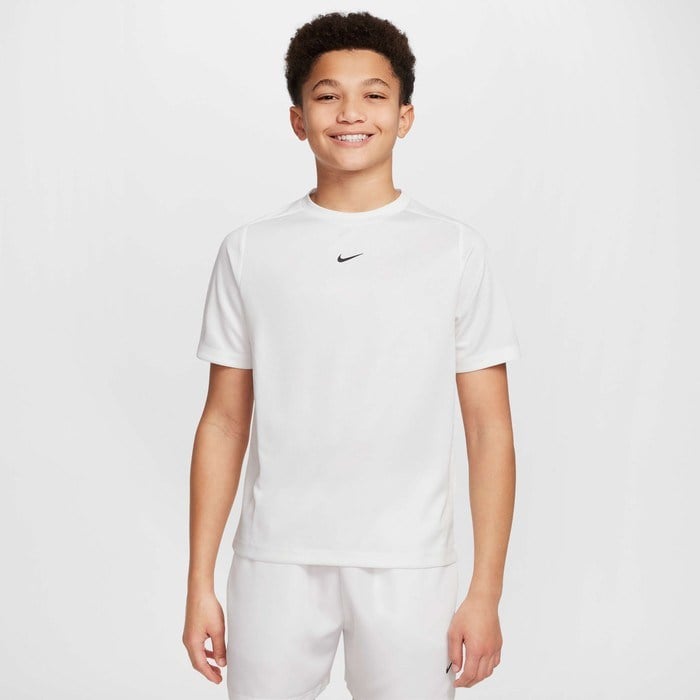 Nike HJ3771-100 Dri-FIT Kısa Kollu Genç Çocuk Tişört - Beyaz