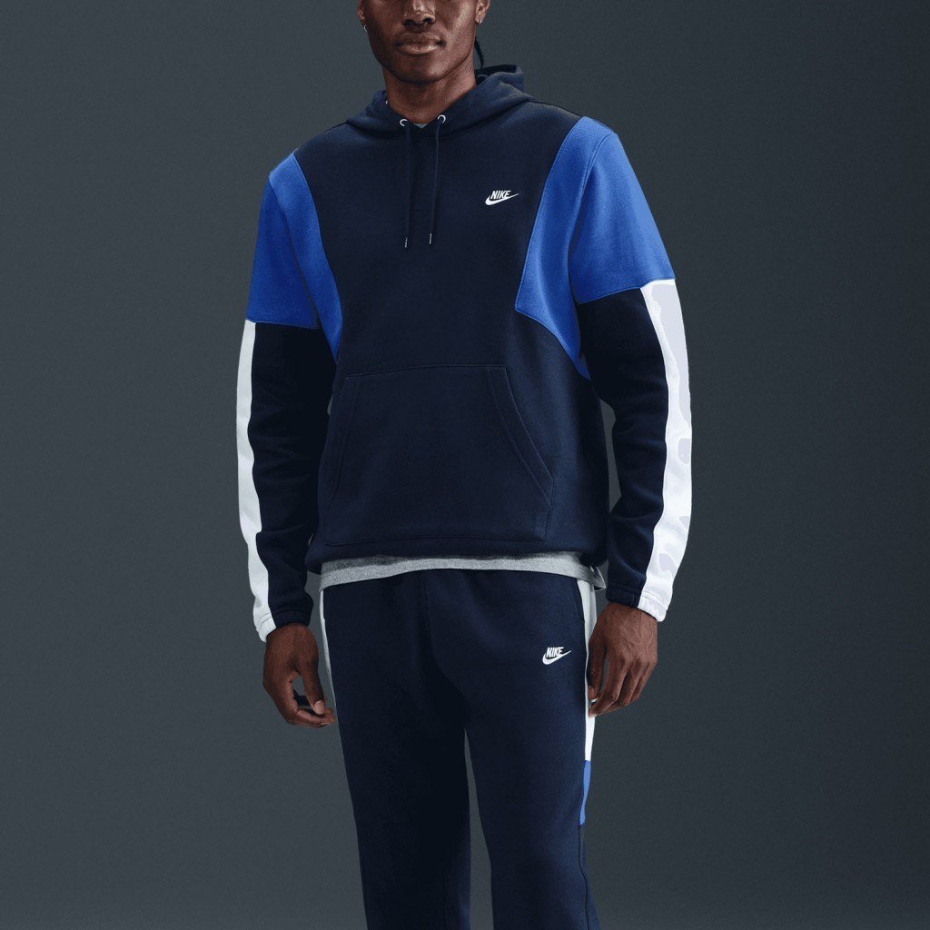 Nike HV1165-451 Club Fleece Erkek Tracksuit Takım - Mavi