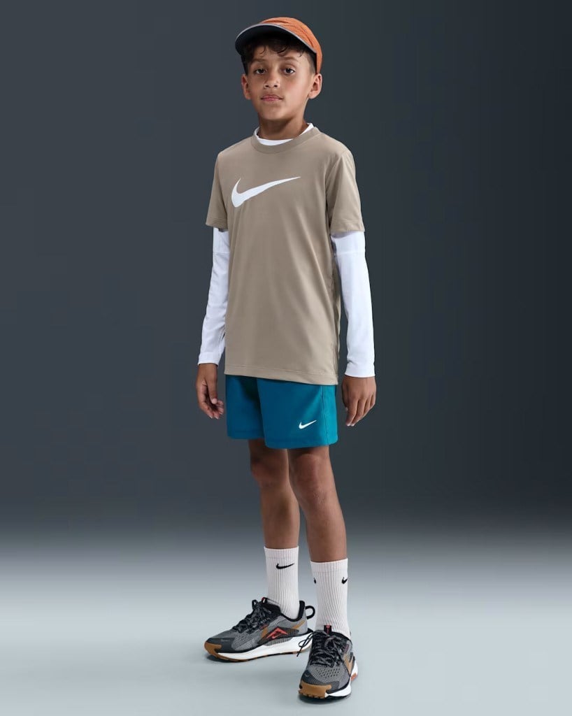 Nike Multi DX5382-301 Büyük Çocuk Dri-FIT Antrenman Şortu - Green Abyss