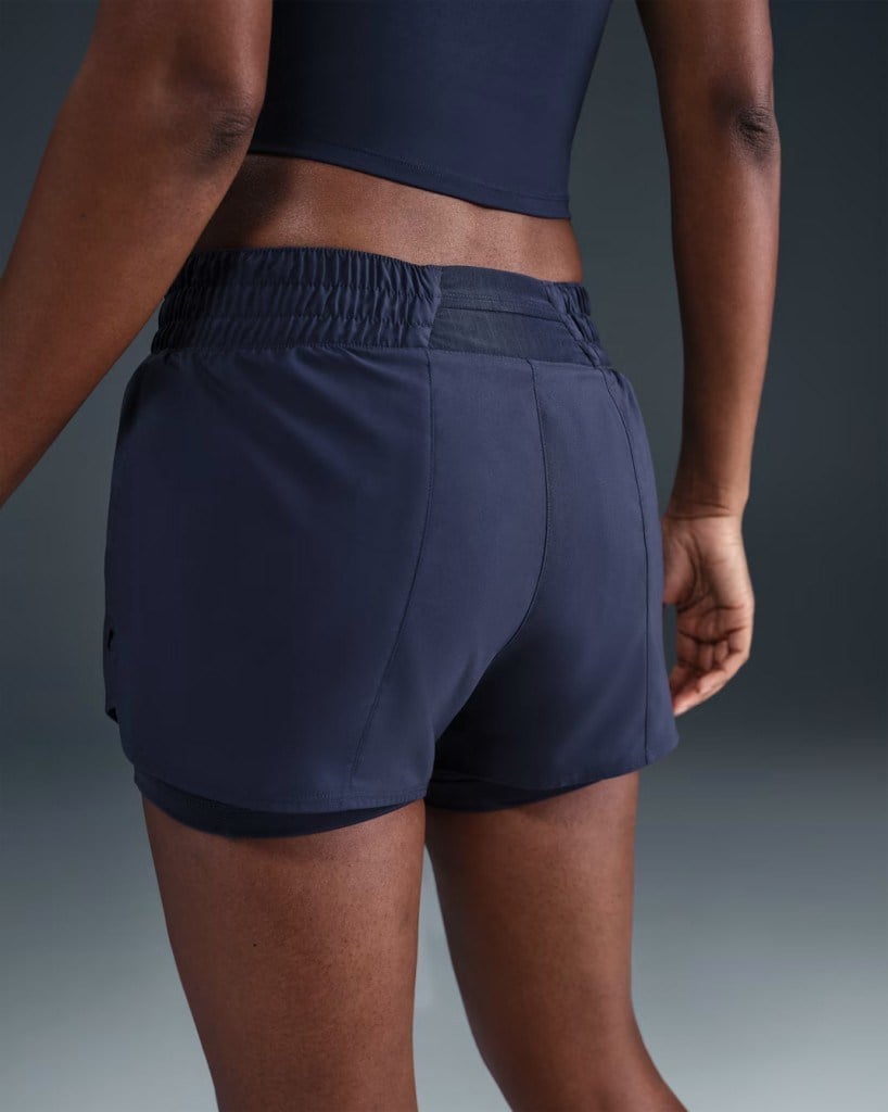 Nike One DX6012-410 Kadın Dri-FIT Orta Bel Taytlı Şort - Midnight Navy