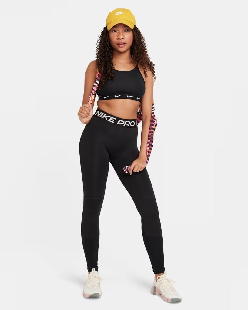 Nike Pro Dri-FIT DA1028-010 Büyük Kız Çocuk Taytı - Siyah