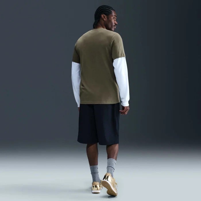 Nike Sportswear Club AR4997-225 Erkek Tişört - Zeytin Yeşili