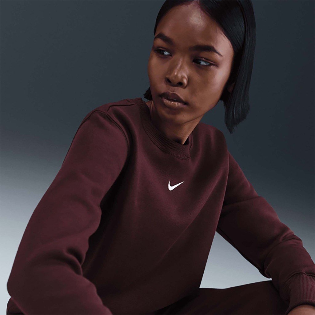 Nike Sportswear Phoenix Fleece DQ5751-652 Kadın Sweatshirt - Bordo