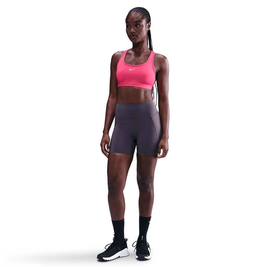 Nike Swoosh DX6817-666 Hafif Destekli Dolgusuz Kadın Spor Sütyeni - Rush Pink