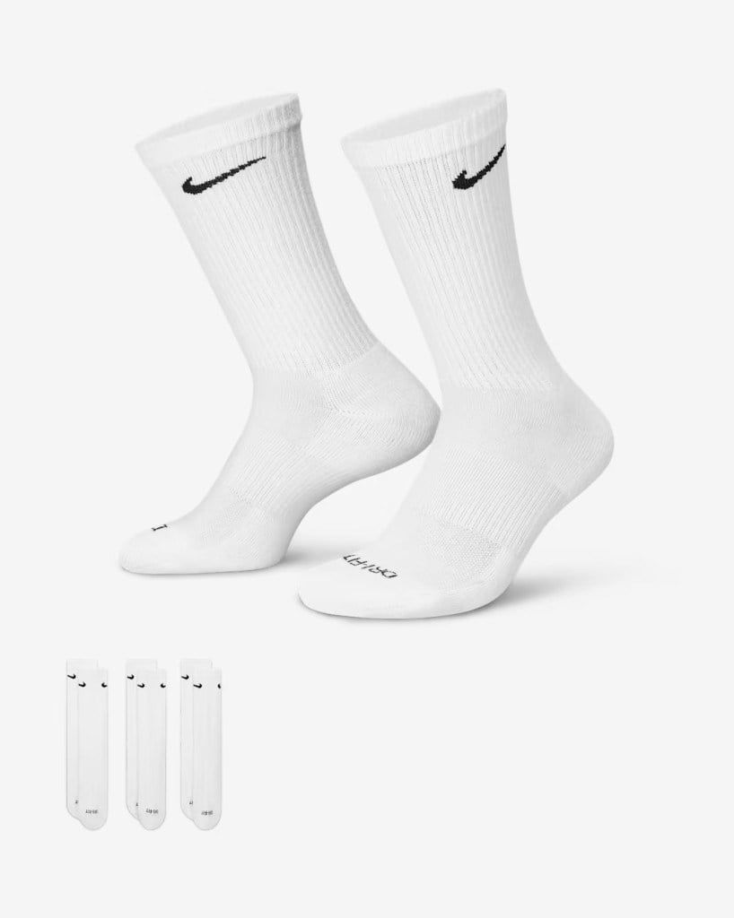 Nike SX6888-100 Everyday Plus Destekli Antrenman Crew Çorapları (3 Çift)
