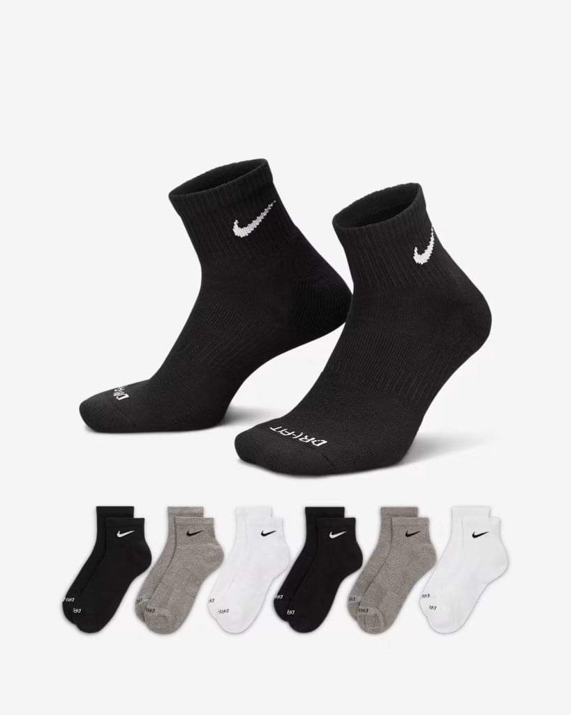 Nike SX6899-965 Everyday Plus Destekli Bilek Antrenman Çorapları (6 Çift)