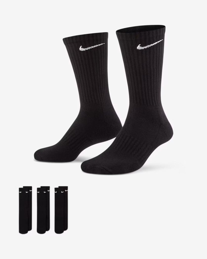 Nike SX7664-010 Everyday Cushioned Crew Antrenman Çorapları (3 Çift)